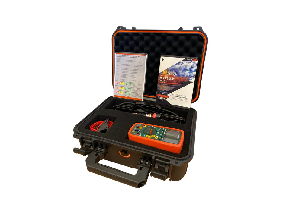 Kit de mesure pour navires / usage maritime, voltmètre incluant câbles de mesure et référence Ag/AgCl