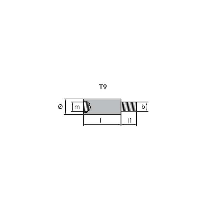 Anode de zinc entraînement Volvo Penta, filetage mâle et femelle ø ...