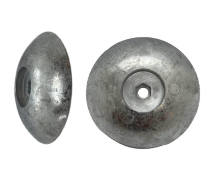 Anode Gouvernail/Rosace, zinc rondes - DIA: 110mm, 0.700KG, PAQUET DE 2